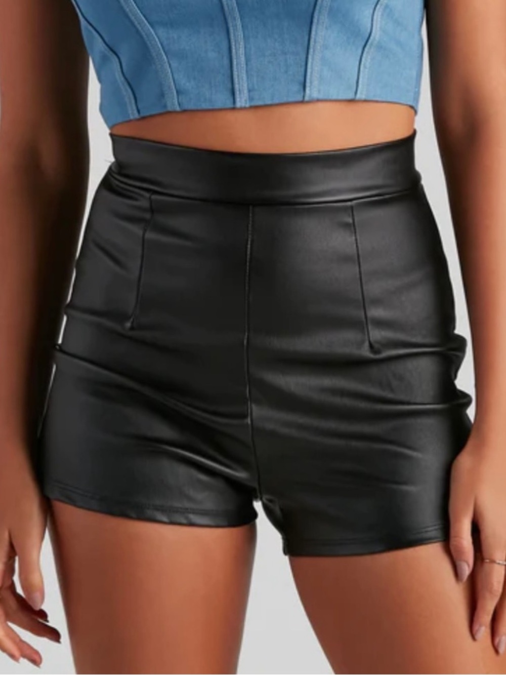 NWT Windsor High Waisted Faux Leather Shorts
